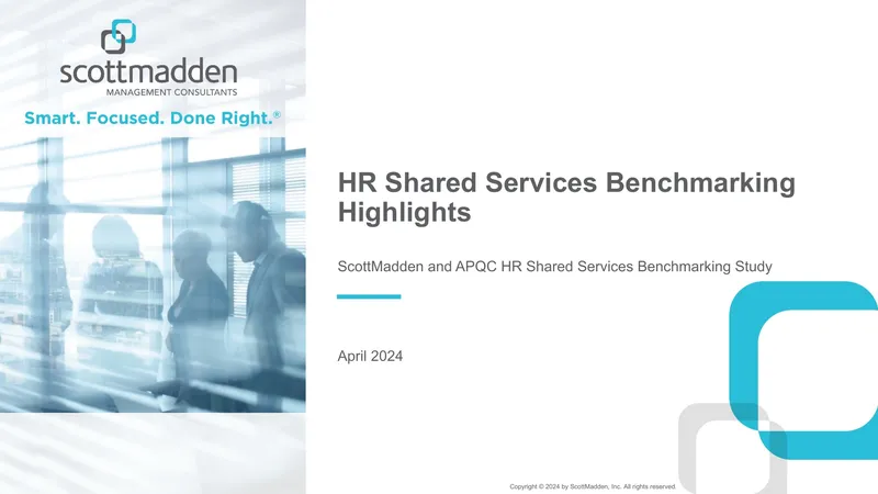 HR Shared Services Benchmarking Study Overview