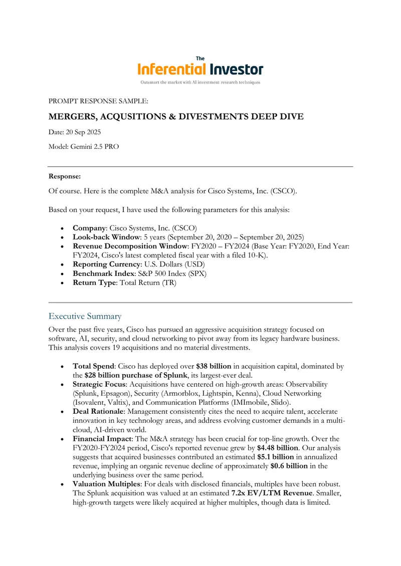 Cisco Systems Acquisition Strategy Analysis
