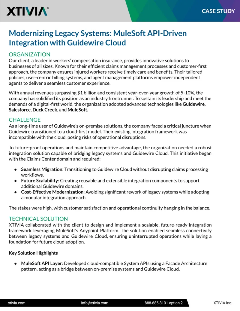 MuleSoft API-Driven Integration with Guidewire Cloud