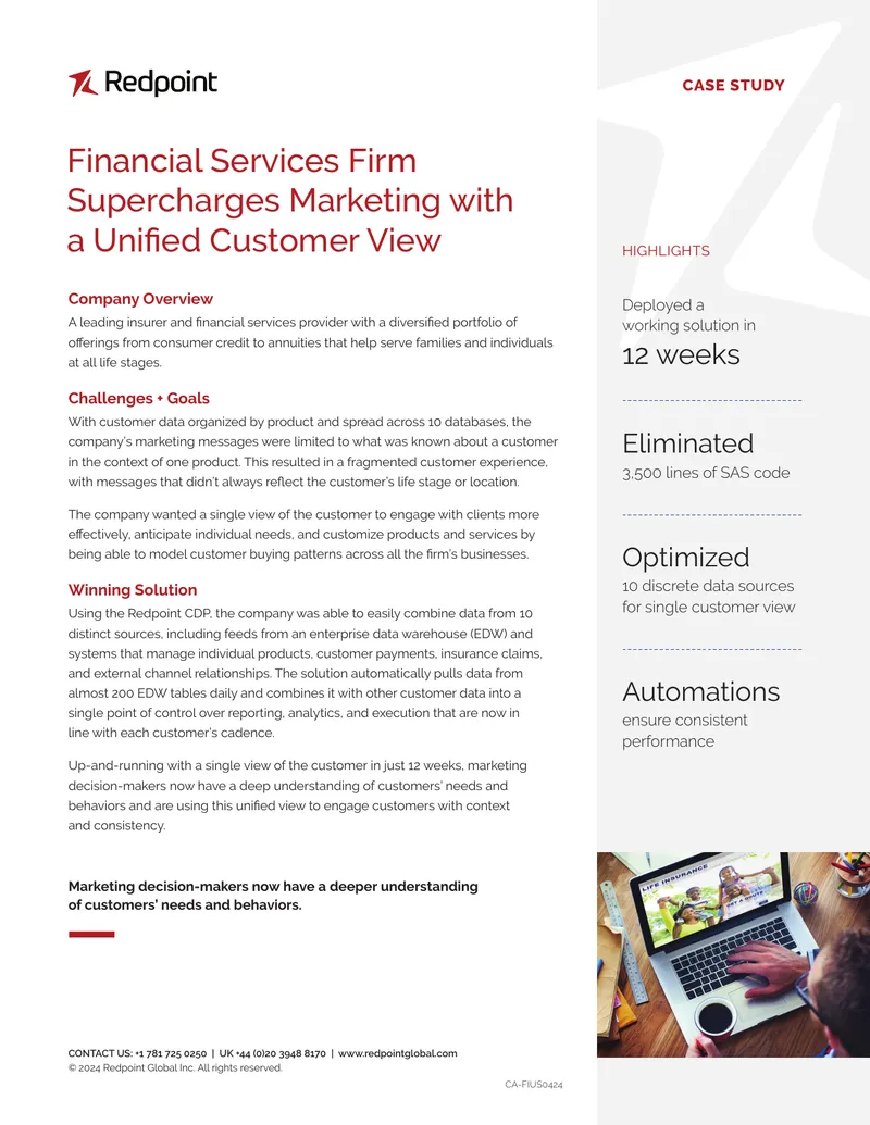 Financial Services Firm Marketing Case Study