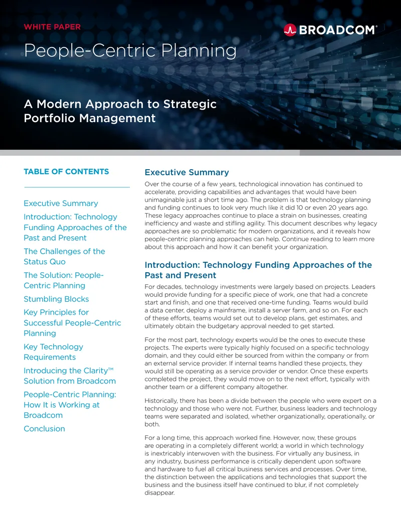 People-Centric Planning in Technology Funding preview page 1