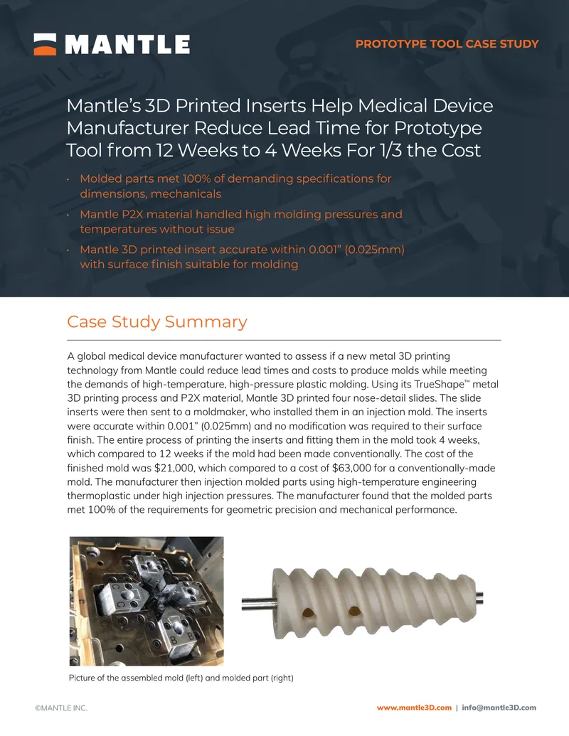 3D Printed Inserts for Medical Device Prototyping