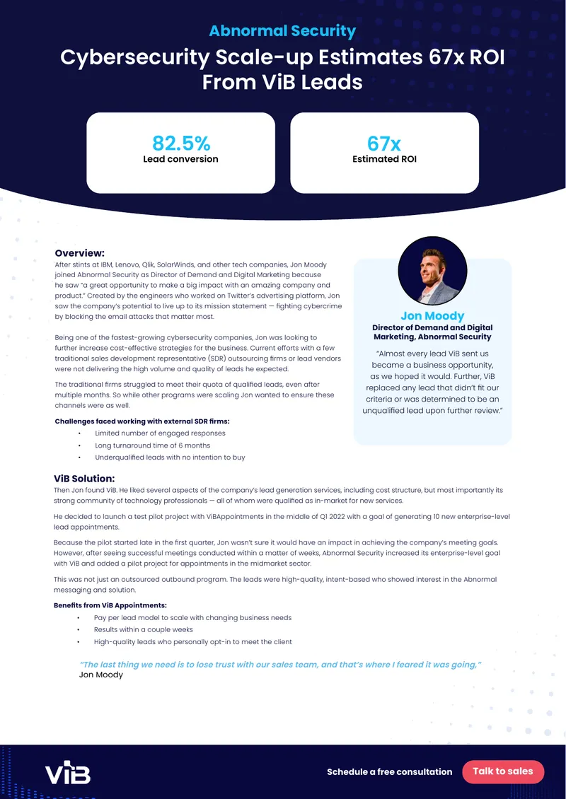 Abnormal Security Lead Generation Pilot Project