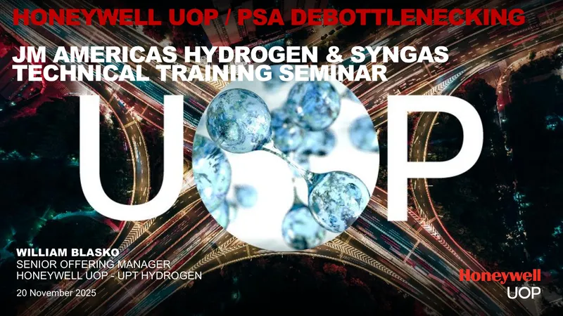 Hydrogen and Syngas Technical Training Seminar