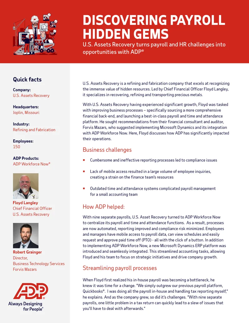 Payroll and HR Process Improvement Case Study