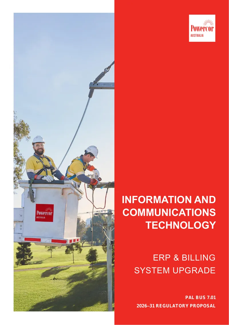 ERP and Billing System Upgrade Regulatory Proposal