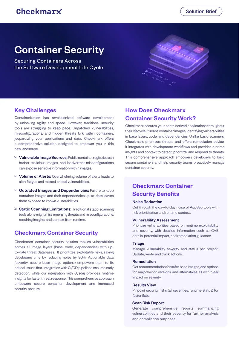 Container Security Across the Software Development Life Cycle