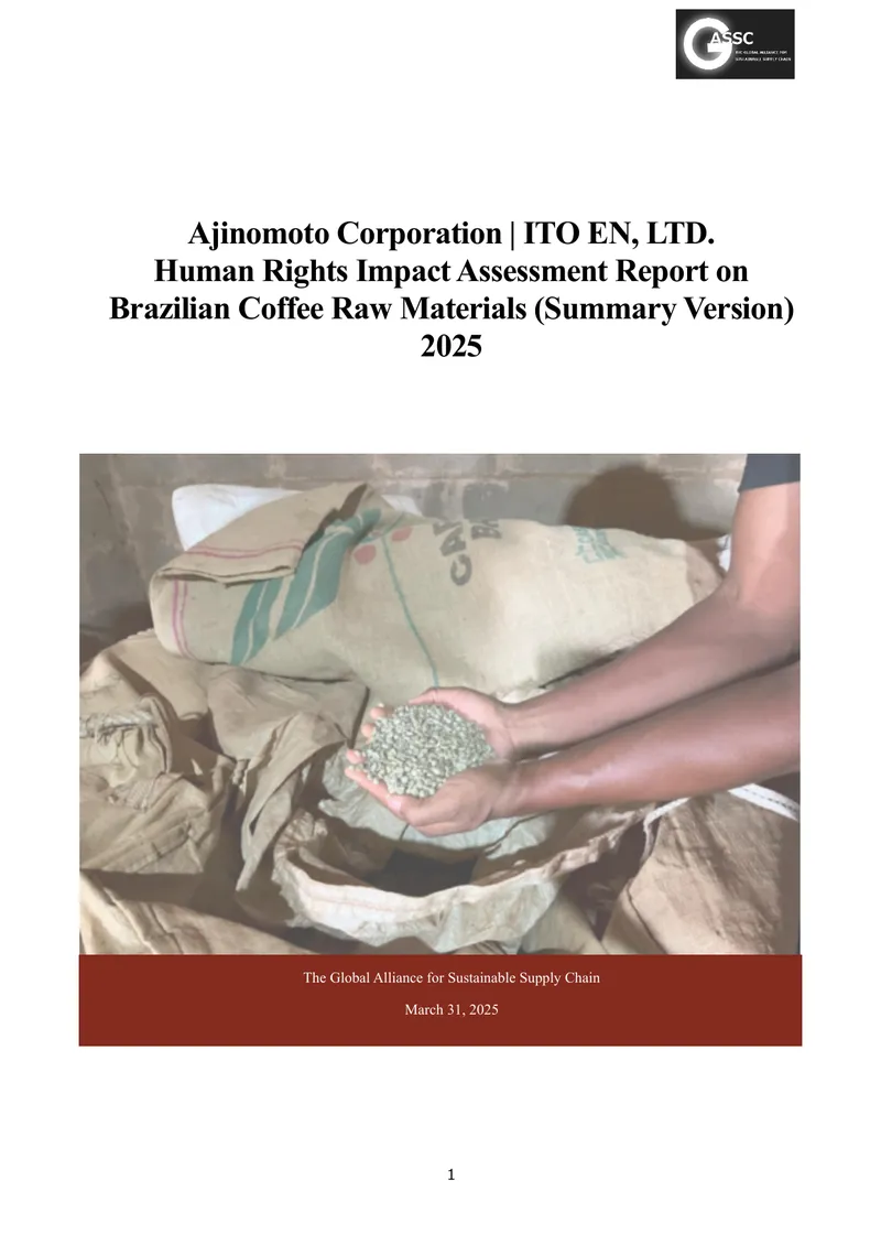 Human Rights Impact Assessment Report on Brazilian Coffee