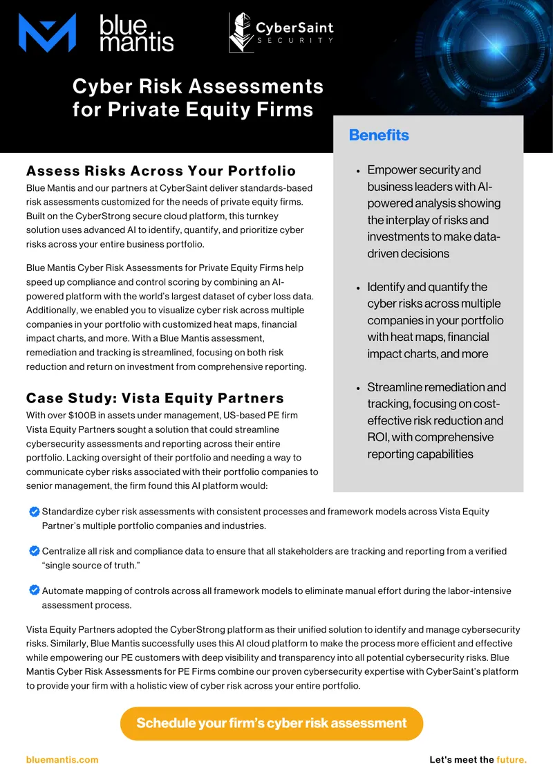 Cyber Risk Assessment Framework for Private Equity Firms