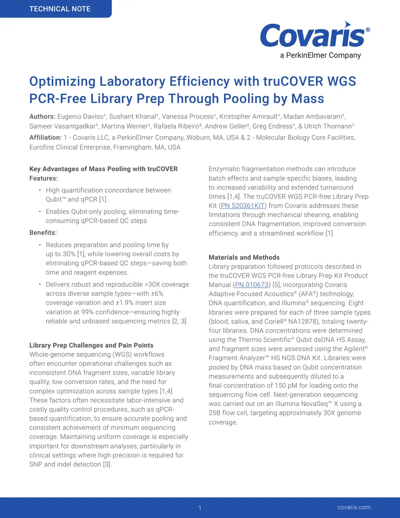 Key Advantages of Mass Pooling with truCOVER
