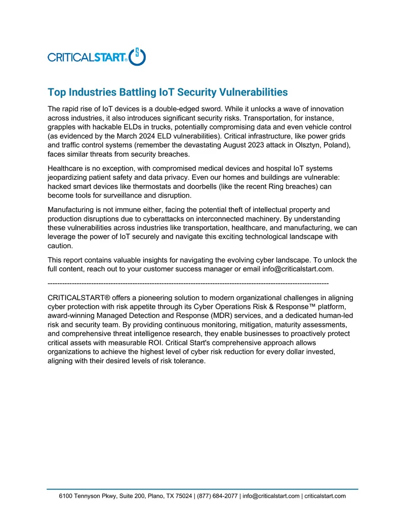 Top Industries Battling IoT Security Vulnerabilities