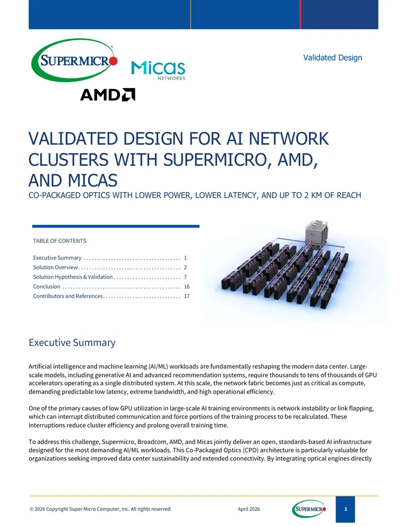 Validated Design for AI Network Clusters