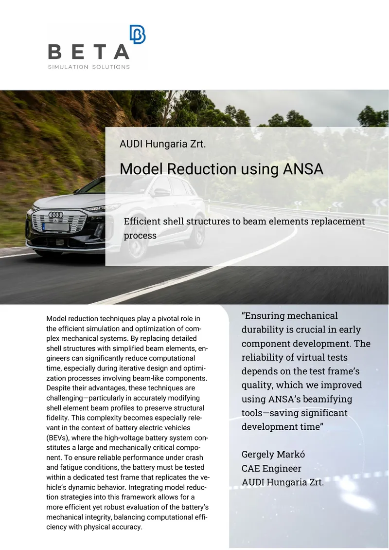 Model Reduction Techniques for Mechanical Systems