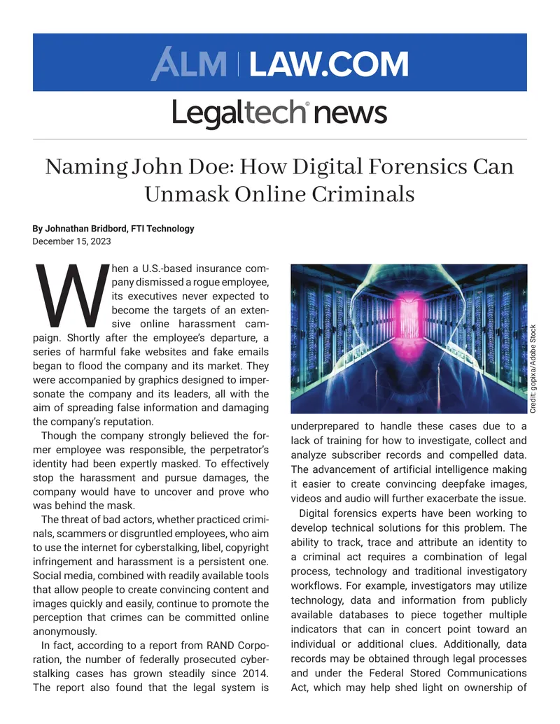 Digital Forensics Techniques for Unmasking Online Criminals