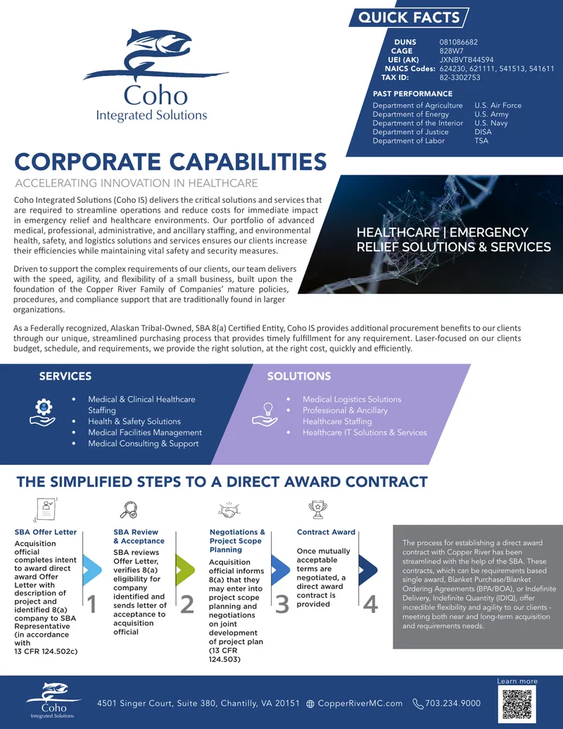 Direct Award Contract Process with Copper River