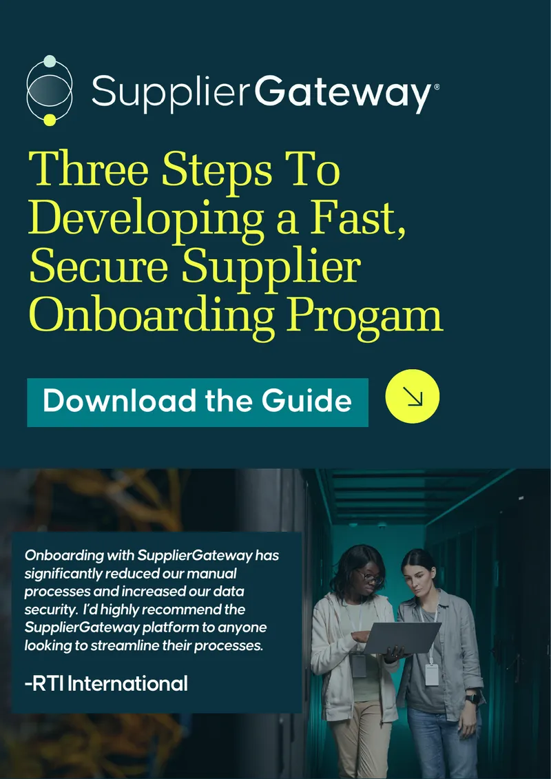 Three Steps to Developing a Supplier Onboarding Program