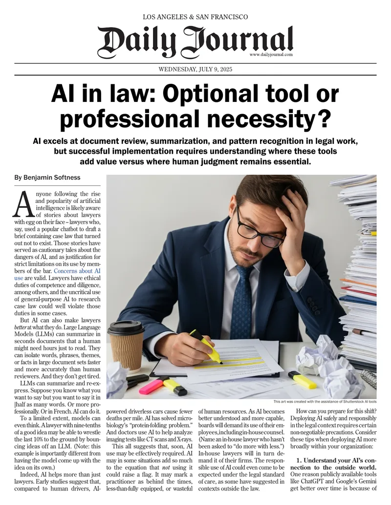 AI in Legal Practice: Tool or Necessity