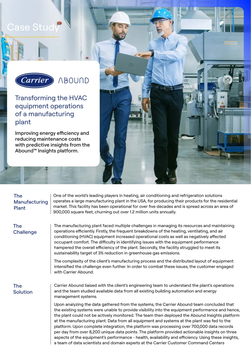 HVAC Equipment Operations Transformation Case Study