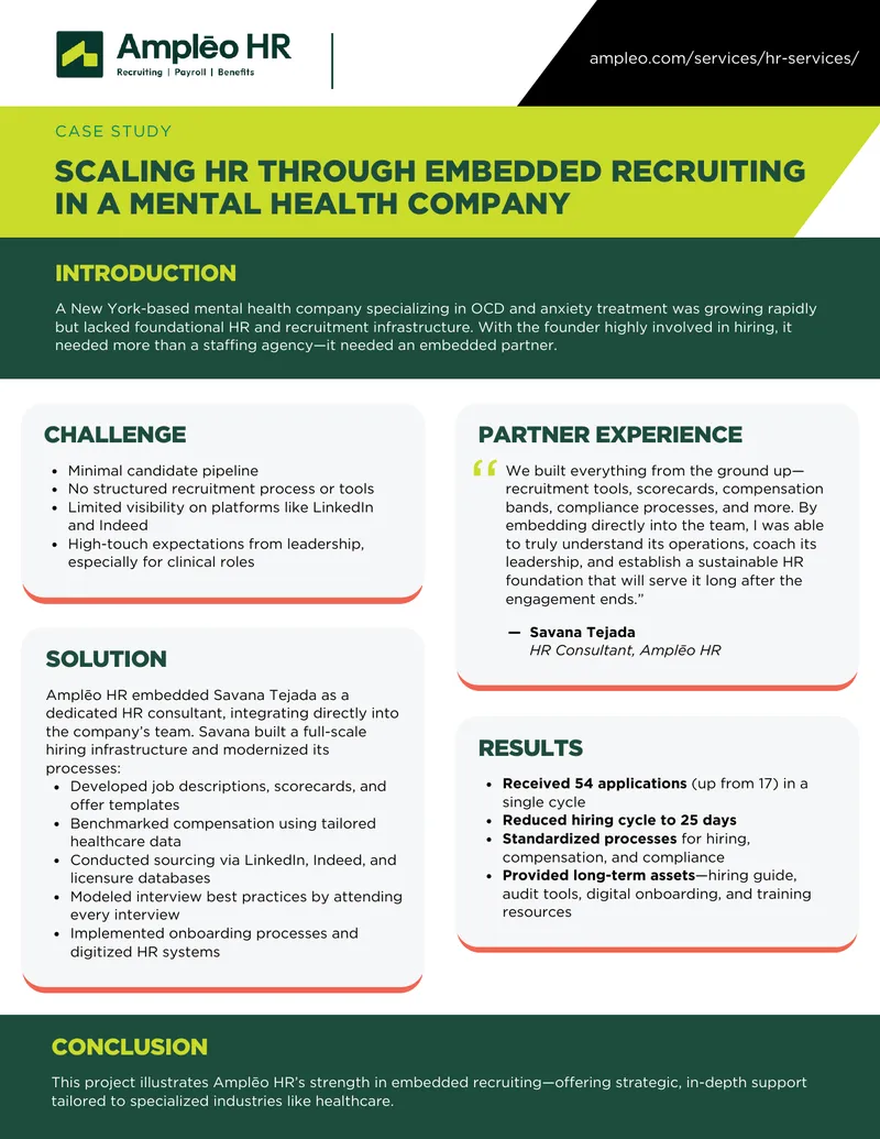Scaling HR Through Embedded Recruiting in a Mental Health Company