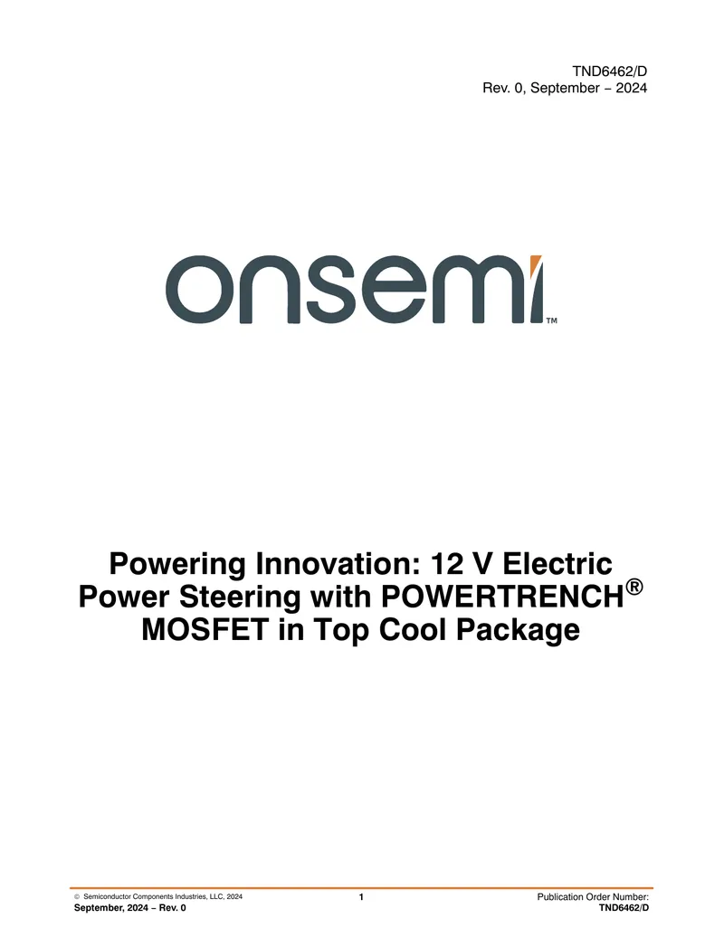 12 V Electric Power Steering Solution with POWERTRENCH MOSFET