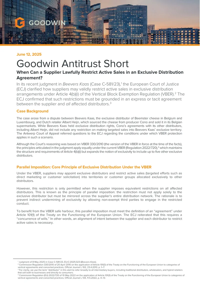 Legal Implications of Exclusive Distribution Agreements