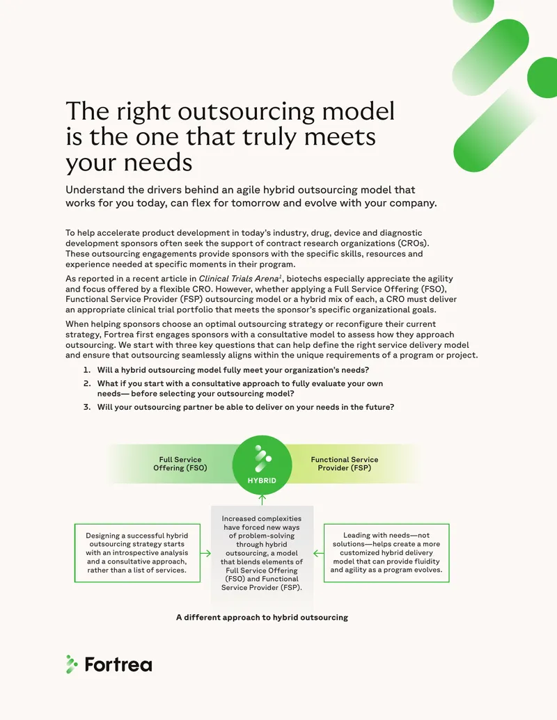 Agile Hybrid Outsourcing Model for Clinical Trials