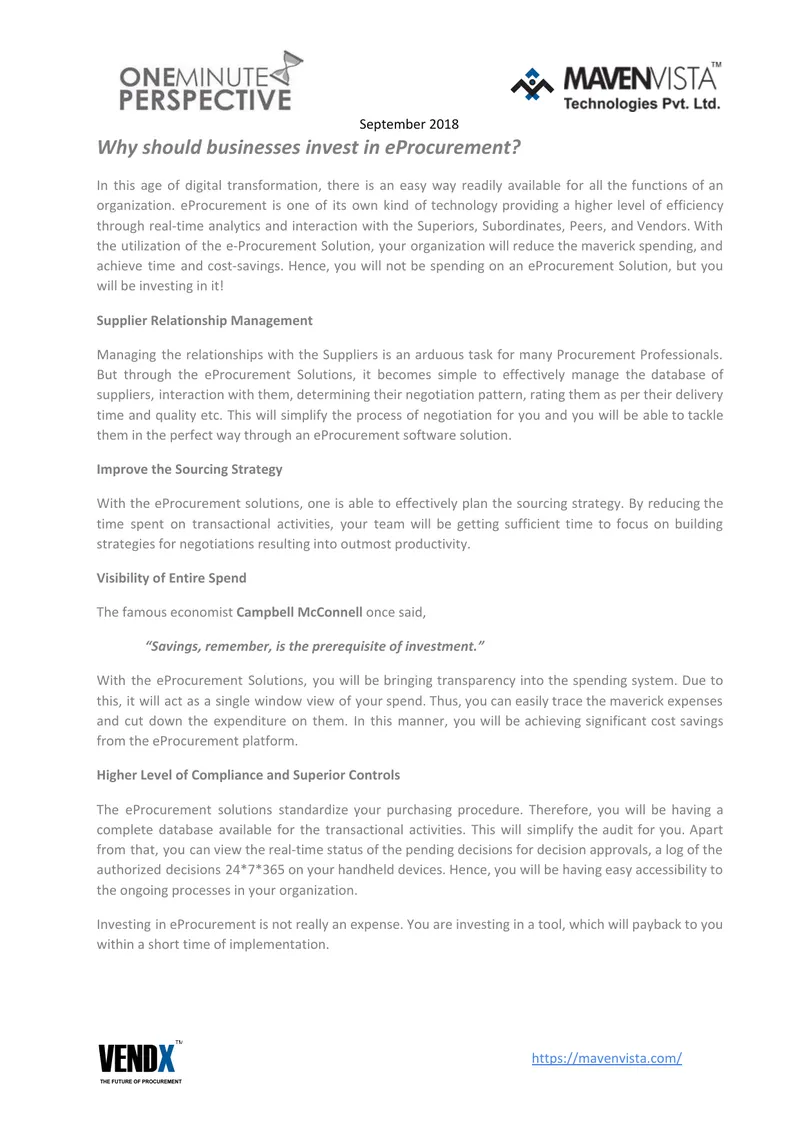 Benefits of eProcurement for Businesses