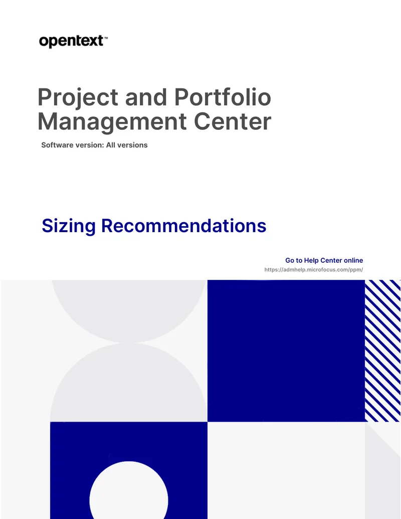 Hardware Sizing Recommendations for PPM Center