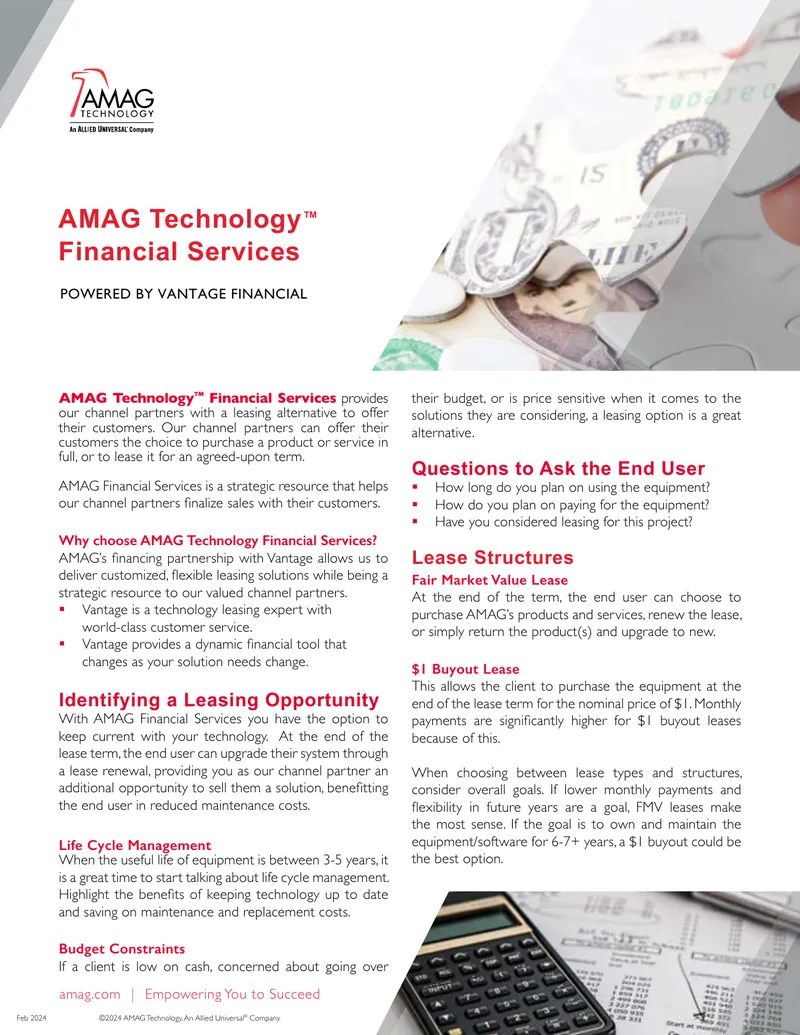 AMAG Technology Financial Services Leasing Guide