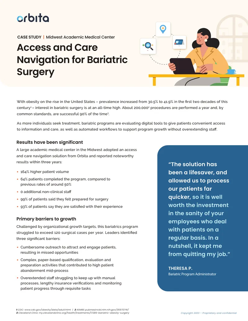 Access and Care Navigation for Bariatric Surgery