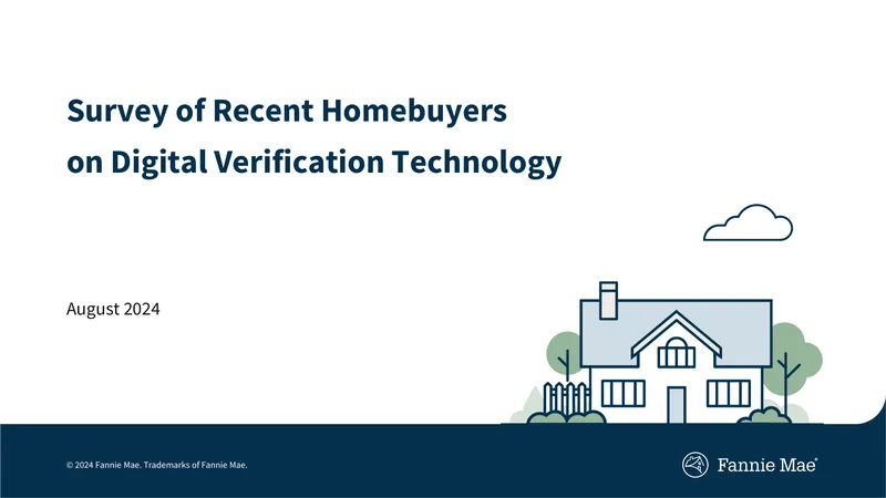 Survey of Recent Homebuyers on Digital Verification Technology