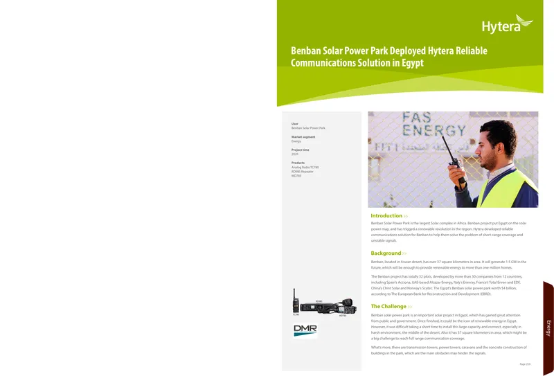 Benban Solar Power Park Communication Solutions