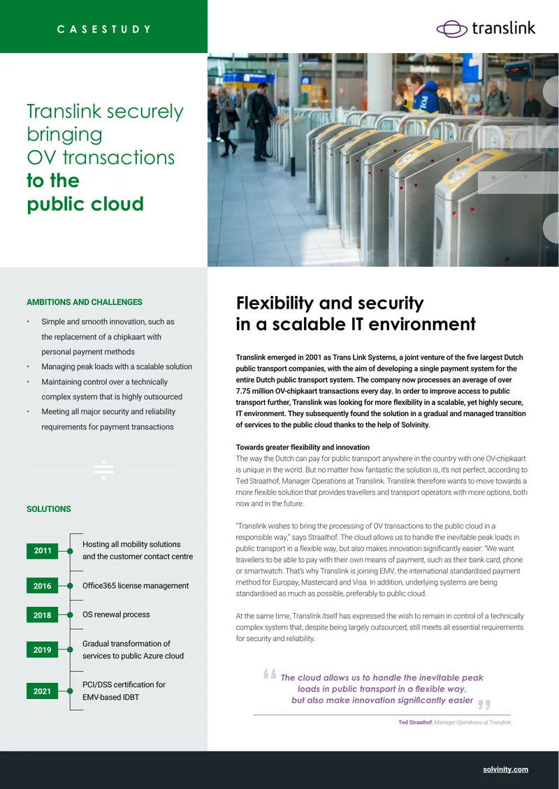 Translink Cloud Migration and Security Strategy