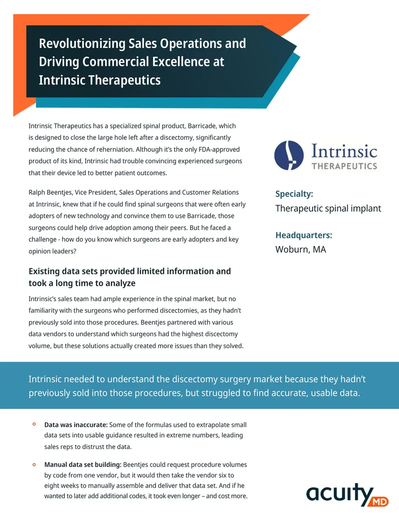 Transforming Sales Operations at Intrinsic Therapeutics