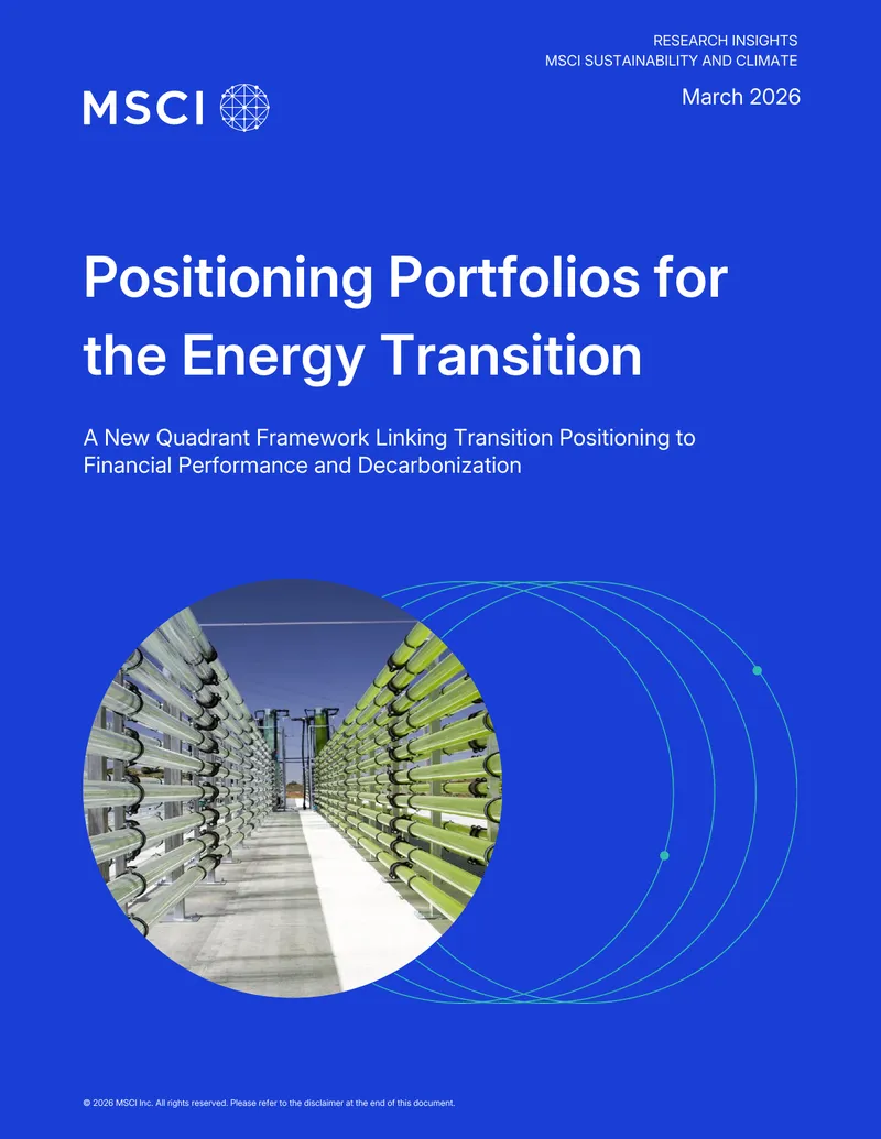 Positioning Portfolios for the Energy Transition