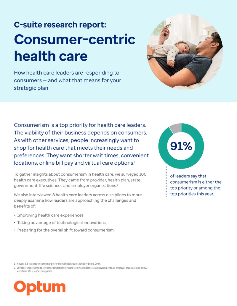 Consumer-Centric Health Care Research Report