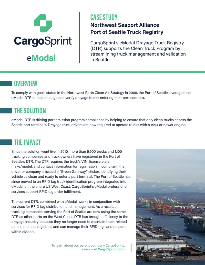 Port of Seattle Truck Registry Overview