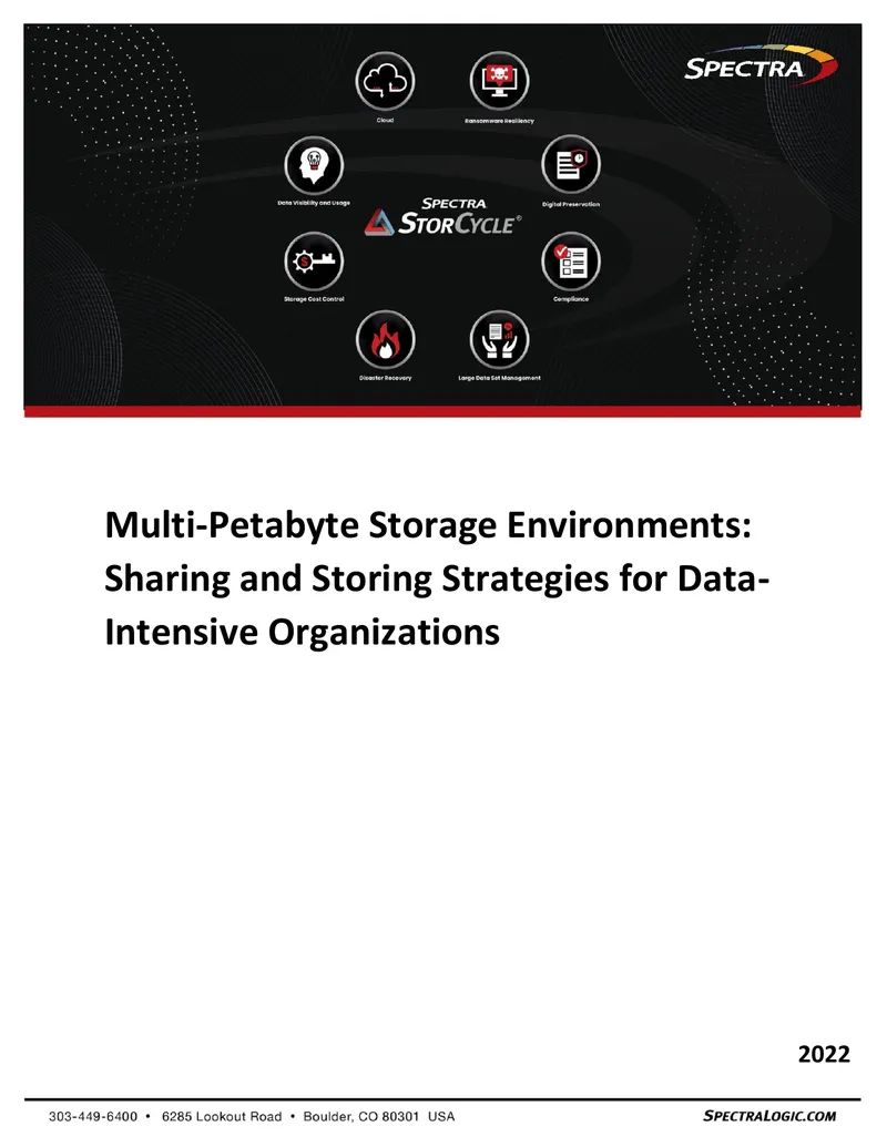 Multi-Petabyte Storage Environments Management Strategies