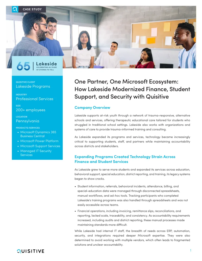 Lakeside Programs Technology Modernization Case Study
