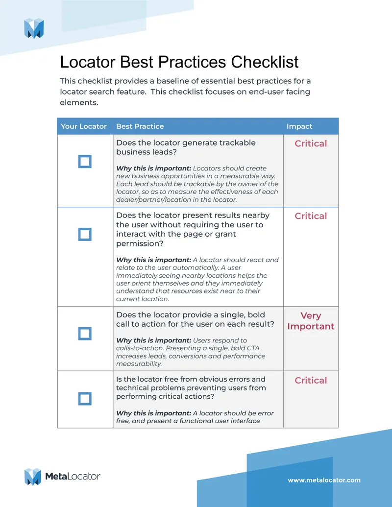 Locator Best Practices Checklist