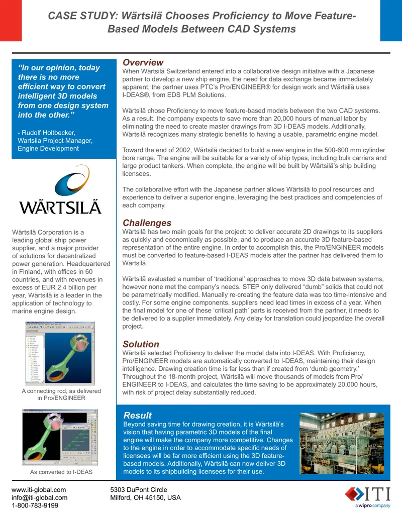 Wärtsilä's Implementation of Proficiency for CAD Data Exchange