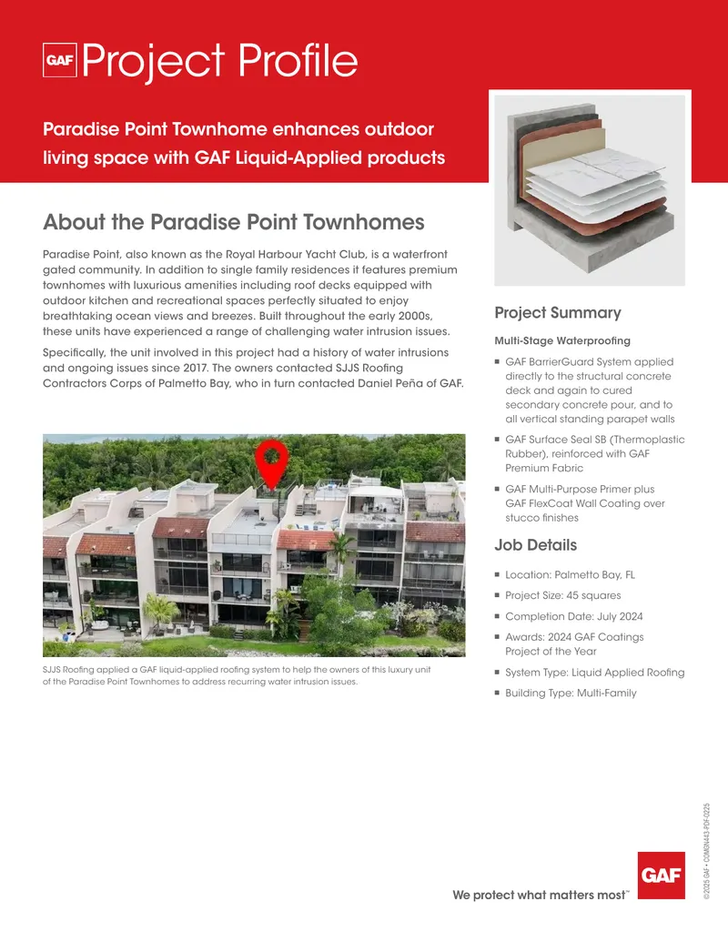Paradise Point Townhomes Waterproofing Project
