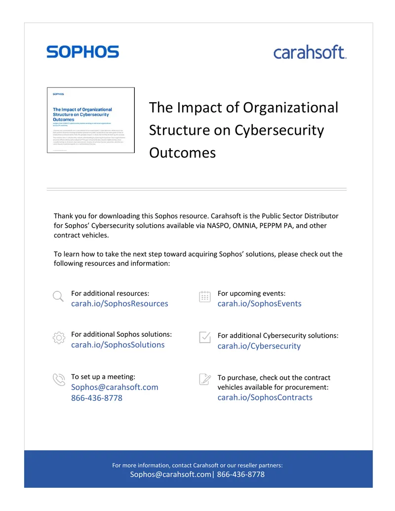 Impact of Organizational Structure on Cybersecurity Outcomes
