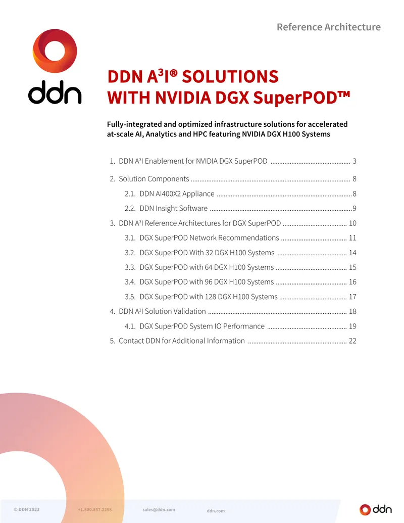 DDN A3I Solutions with NVIDIA DGX SuperPOD