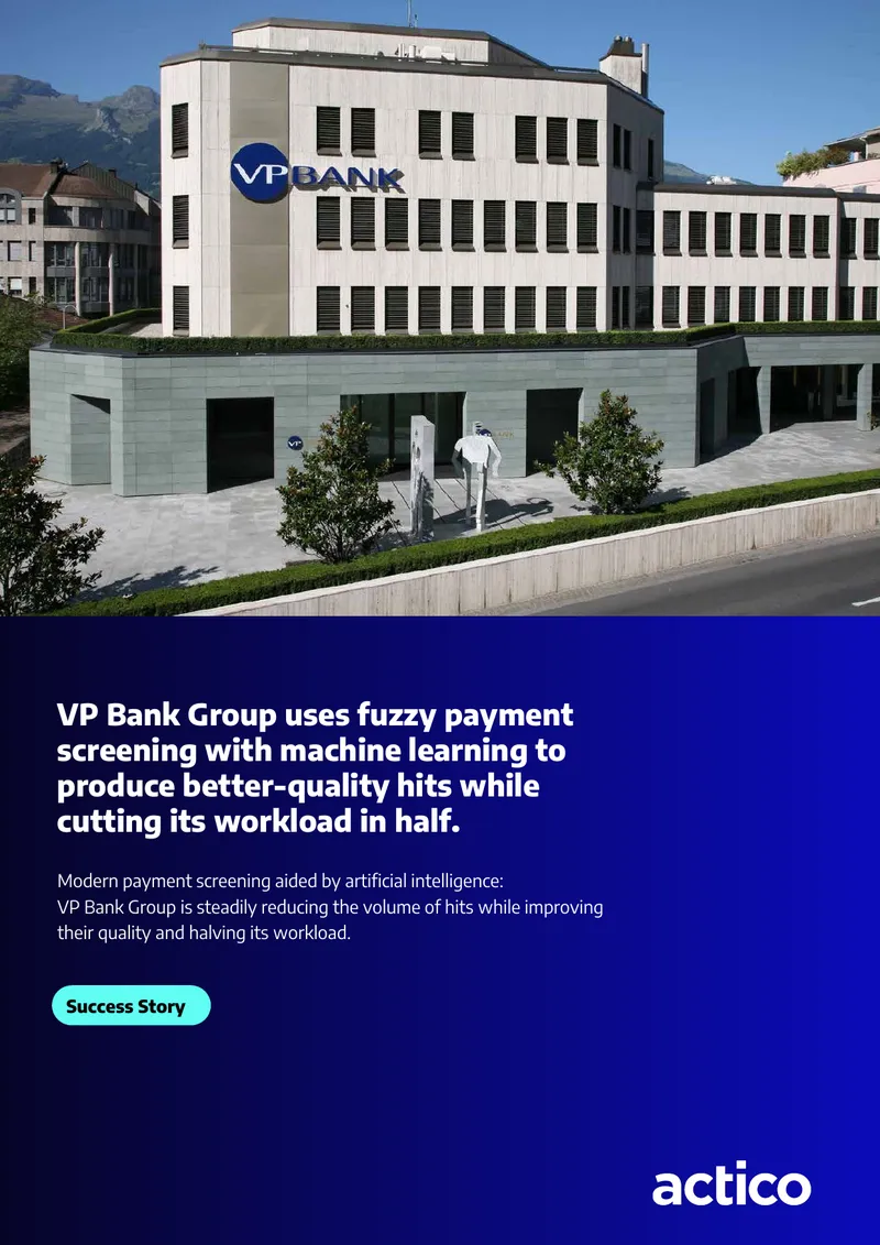Fuzzy Payment Screening Implementation at VP Bank Group