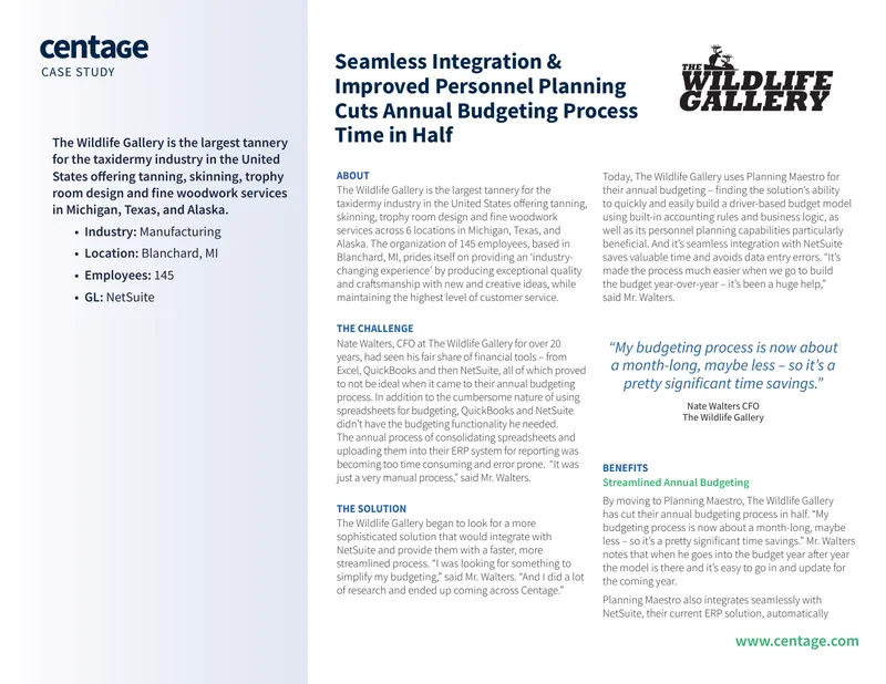 Annual Budgeting Process Improvement Case Study