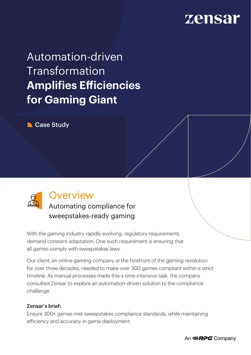 Automating Compliance for Sweepstakes-Ready Gaming
