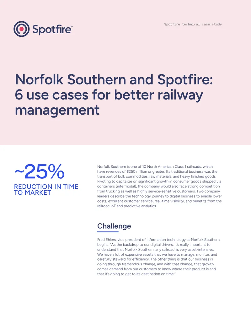 Norfolk Southern Spotfire Technical Case Study