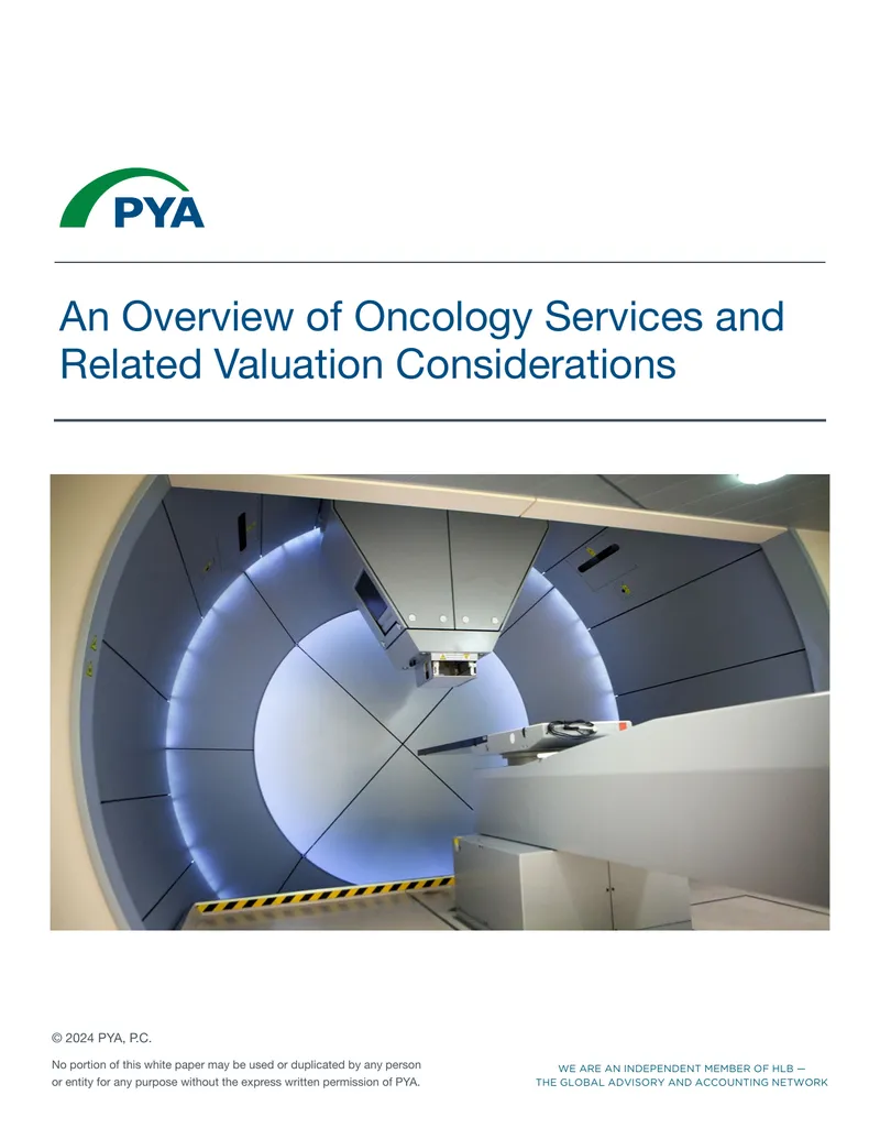 Oncology Services and Valuation Considerations
