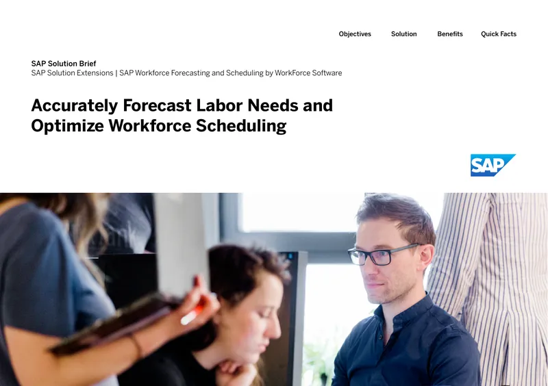 SAP Workforce Forecasting and Scheduling Solution Brief